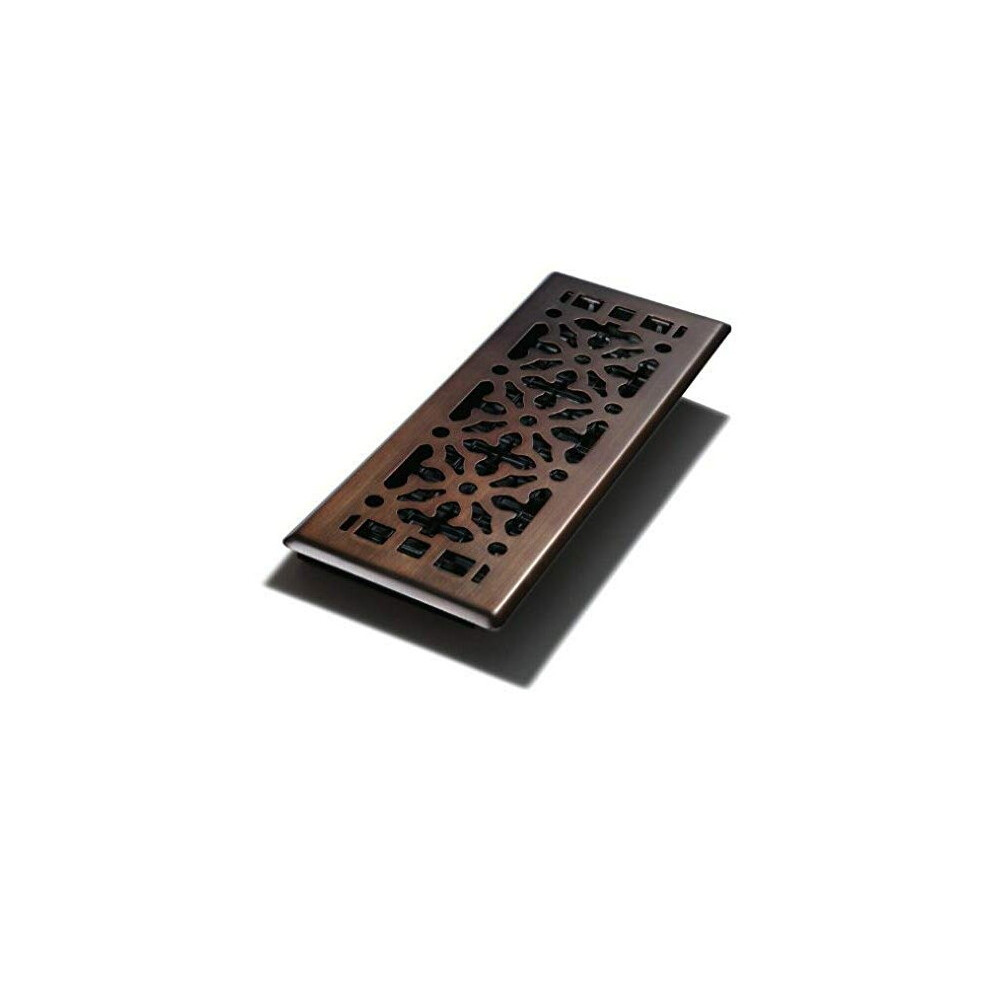 Decor Grates AGH412-RB 4-Inch by 12-Inch Gothic Bronze Steel Floor Register