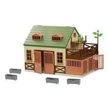 Terra by Battat - Ensemble de jeu et de simulation d'h pital pour animaux 15 pi ces - Toit ouvrable pour figurines d'animaux de ferme ou de safar