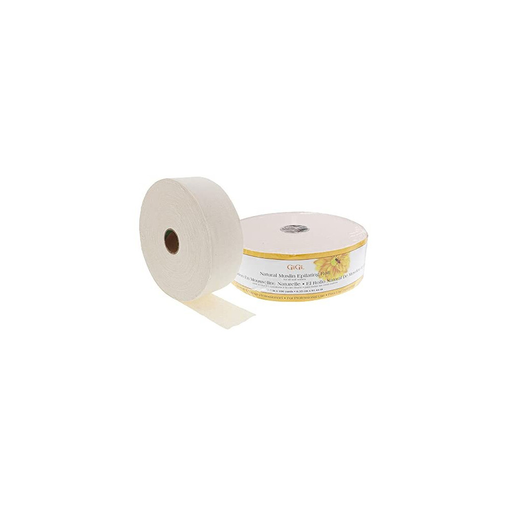 Gigi Natural Muslin Epilating Roll For Hair Removal / Hair Waxing, 2.5 By 100 Yds