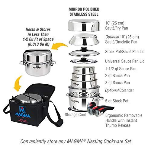 Magma A10-364 Padded Carry Case for Nesting Cookware Sets and Accessories 2