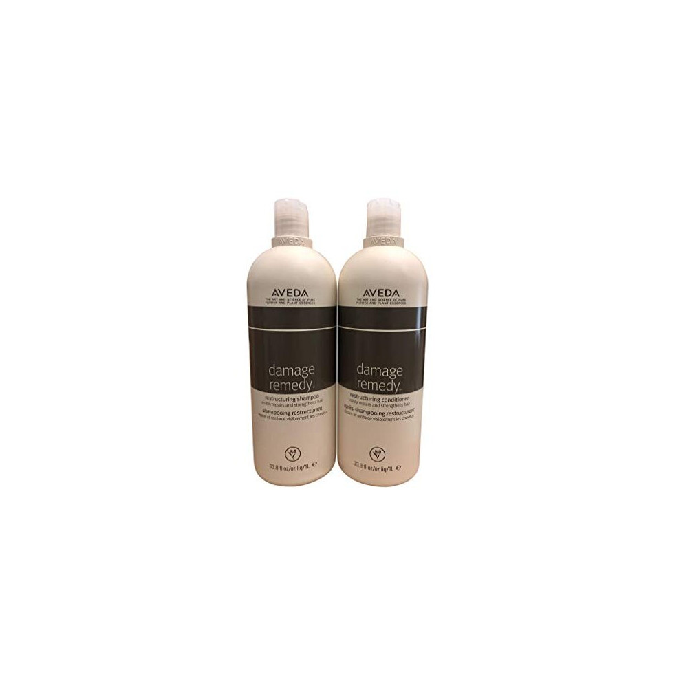 Aveda Damage Remedy Shampoo & Conditioner Liter Duo Set 33.8 oz