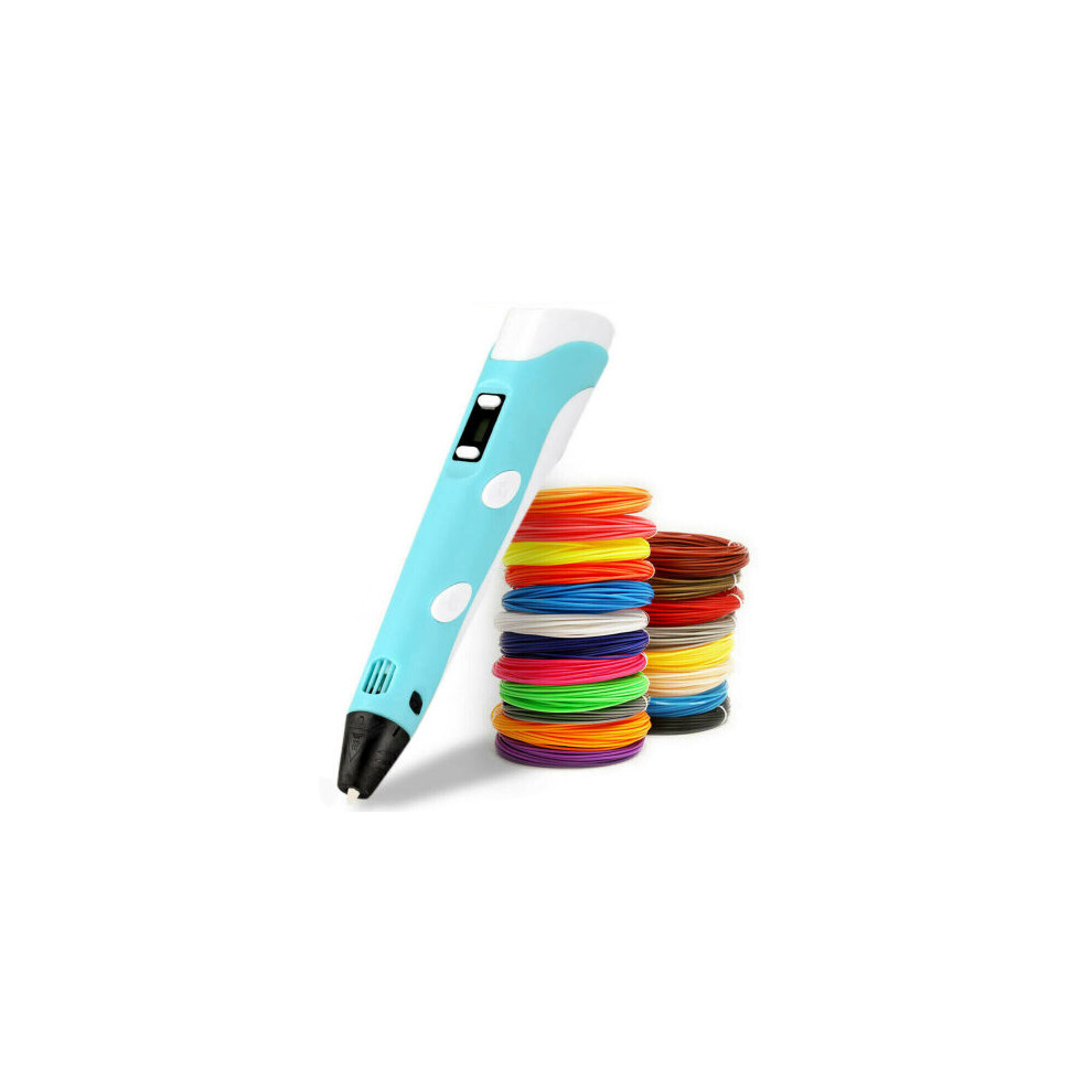 3D Printing Pen with LCD Screen + 36m PLA ABS Filament Toys Gift