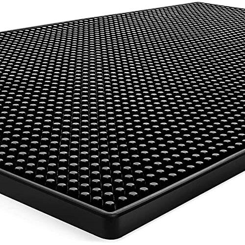 Tebery Black Mat 18" x 12" Rubber Bar Service Spill Mat ( 2 Pack ) 1