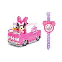 Jada Toys Disney Junior Minnie Mouse Happy Helper Van RC, Pink/Weiß