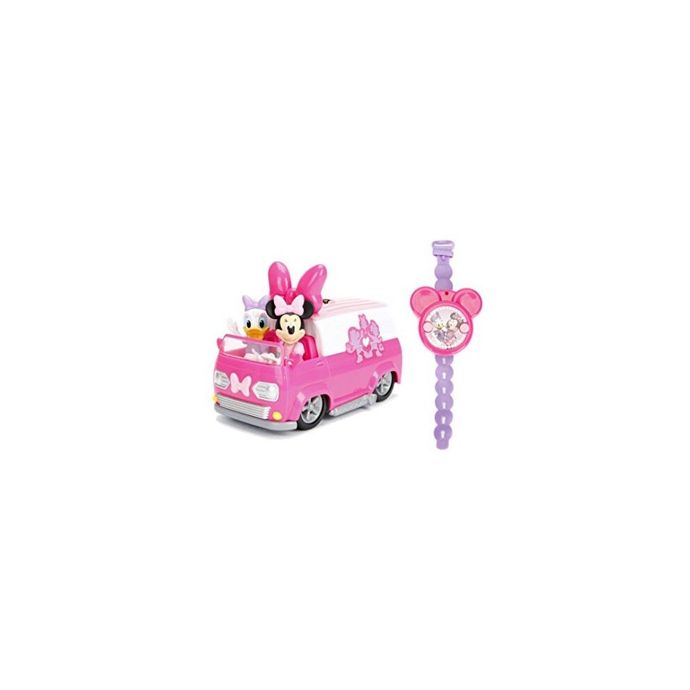 Jada Toys Disney Junior Minnie Mouse Happy Helper Van RC, Pink/White