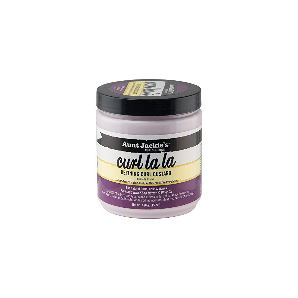 Aunt Jackies Curl La La, Lightweight Curl Defining Custard, Enriched With Shea Butter & Olive Oil, Basic, 15 O