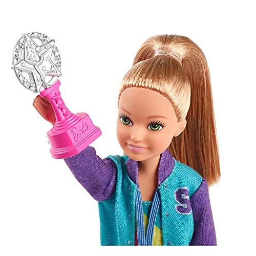 Barbie Playset de gin  stica de gin  stica de boneca de boneca Barbie com acess  rios 1