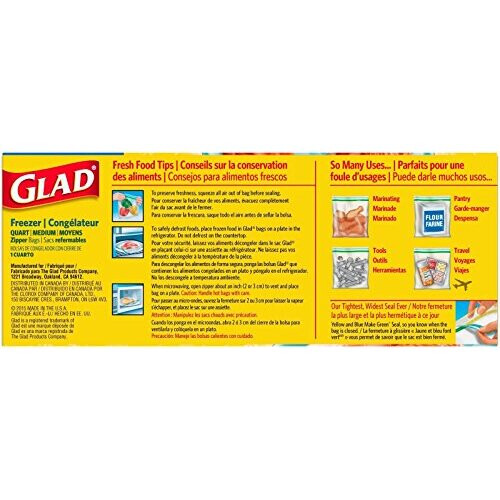 Glad Frysförvaring Zipper Quart, 40 Pack 2