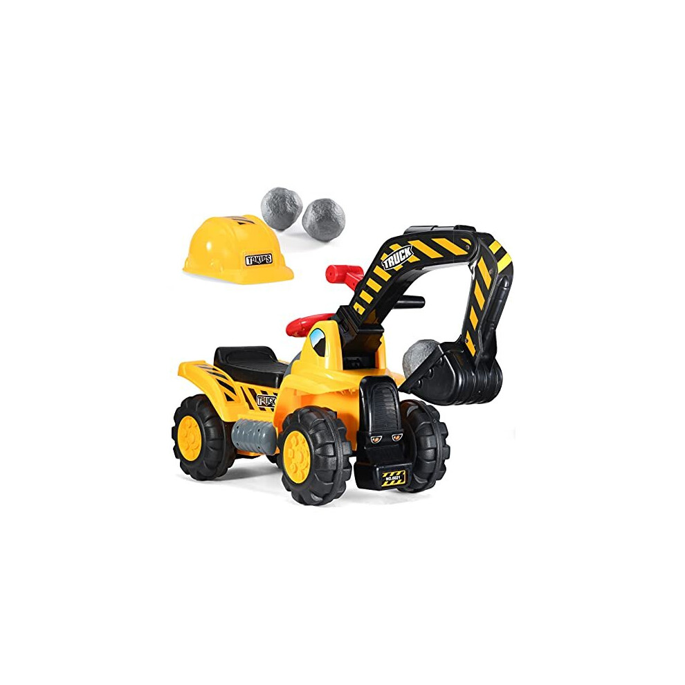 Play22 Toy Tractors for Kids Ride On Excavator Music Sounds Digger Scooter Tractor Toys Bulldozer Includes H on OnBuy