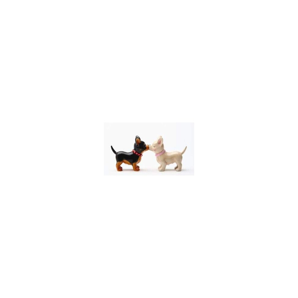 Pacific Trading Kissing Chihuahuas Pucker Up Pups, Salt and Pepper Shaker Set, Magnetic