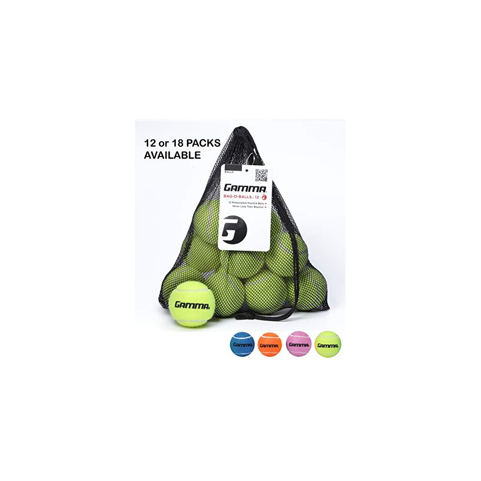 Gamma Bag of Pressureless Tennis Balls - Sturdy & Reuseable Mesh Bag with Drawstring for Easy Transport - Bag-