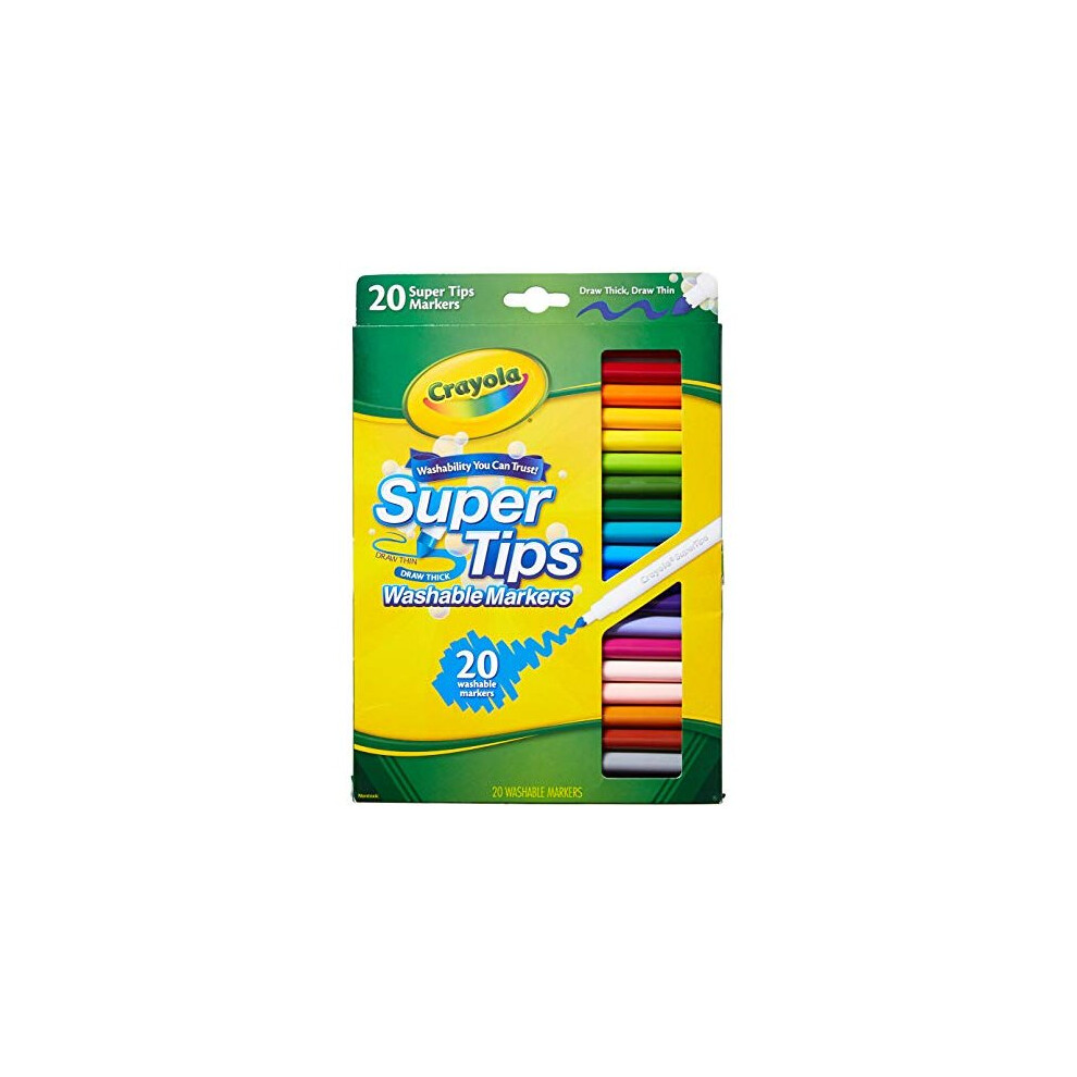 Crayola 58-8106 20Ct Super Tips Washable Marker (Pack Of 2)