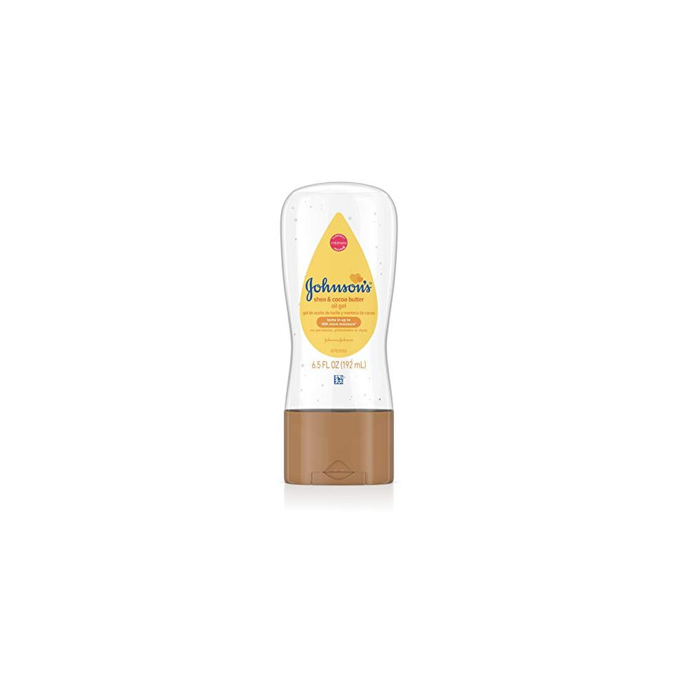 Aveeno Johnsons Baby Oil Gel Enriched With Shea And Cocoa Butter, Great For Baby Massage, 6.5 Fl. Oz Brown