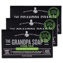 Pine Tar Bar Soap by The Grandpa Soap Company | The Original Wonder Soap | 3-in-1 Cleanser, Deodorizer & Moist