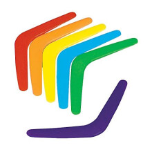 Fun Express Plastik-Bumerangs - VBS Ferienbibelschule Zubehör/ Deko - Outdoor Spiel, Schule und Kita Aktivitäten für Kinder - Bulk Pack mit 48