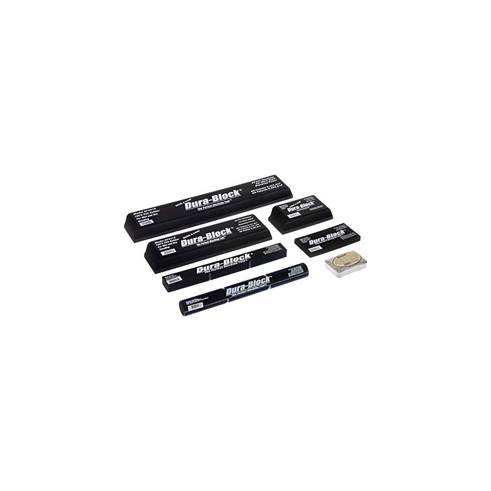 Dura-Block AF44HL Hook & Loop Black 7-Piece Sanding Block Set