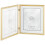 Lawrence Frames Antique Brass 8x10 Hinged Double Picture Frame - Bead Border Design 1