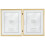 Lawrence Frames Antique Brass 8x10 Hinged Double Picture Frame - Bead Border Design 2
