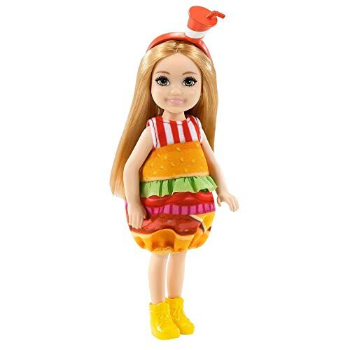 Barbie Κούκλα Barbie Club Chelsea (6-ιντσών Ξανθιά) σε Στολή Μπέργκερ με Κατοικίδιο και Αξεσουάρ 1