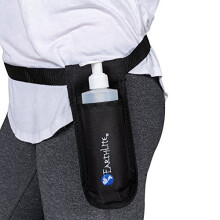 EARTHLITE Funda para Botella de Masaje - Incl. 1 Botella, Correa Resistente, Ajustable para Aceite y Loción (1x 8oz)