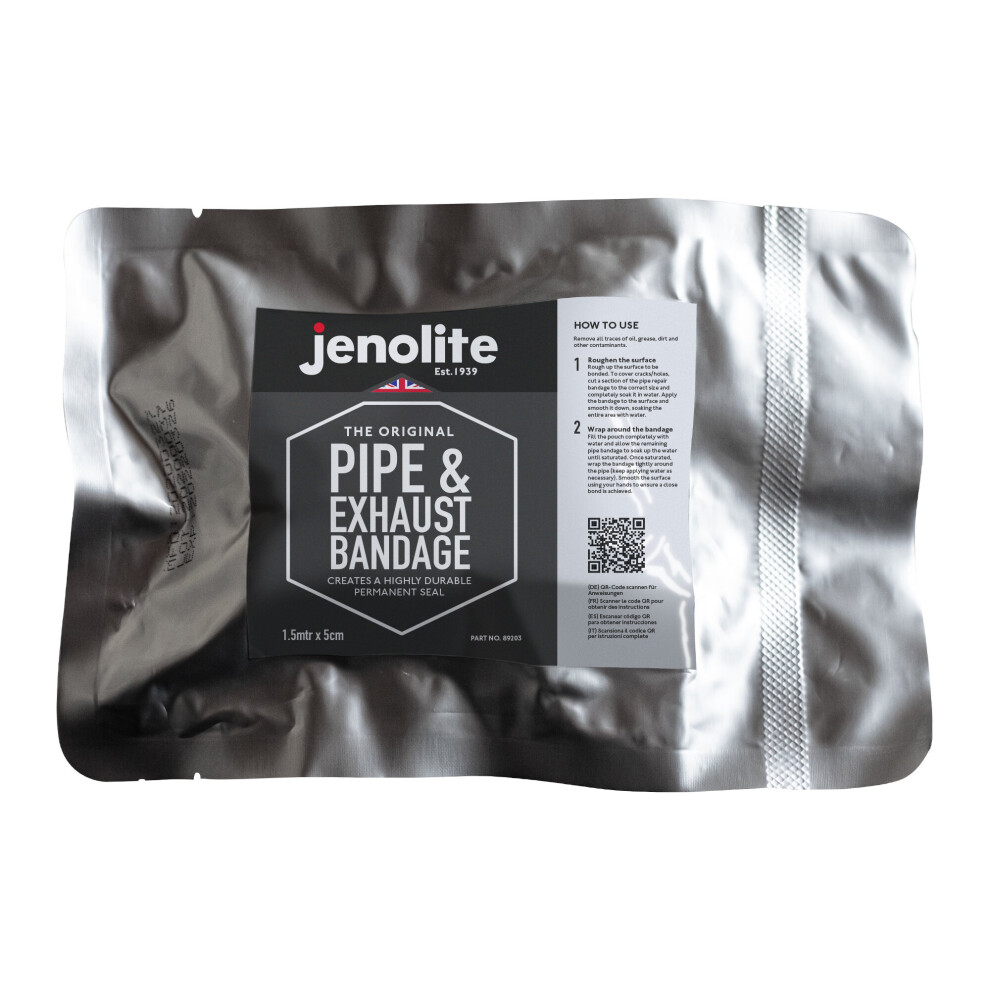 (1.5mtr x 5cm) JENOLITE Pipe Repair Bandage - Ideal for Emergency Plumbing Repairs - Self Welding Tape