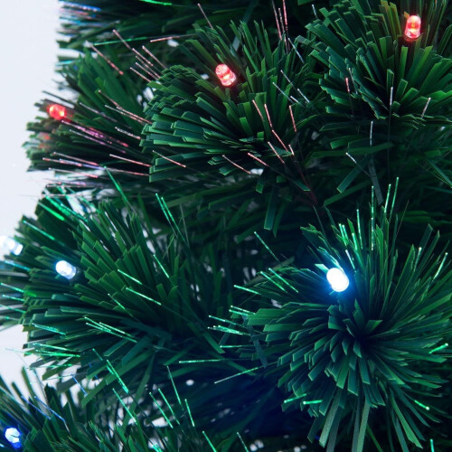 (4Ft) Multicolour 8 Modes Fibre Optic Christmas Tree LED Pre-Lit 1