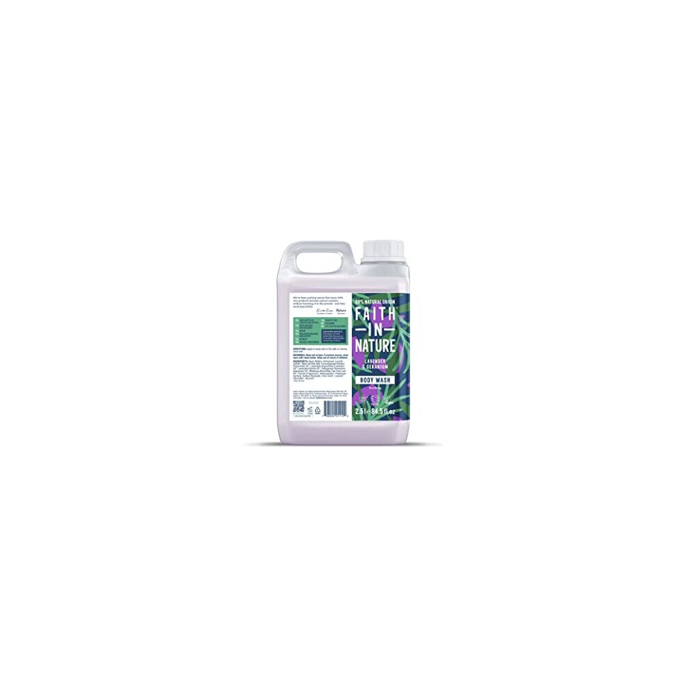 Faith In Nature Body Wash-/Geranium 2.5L Lavender