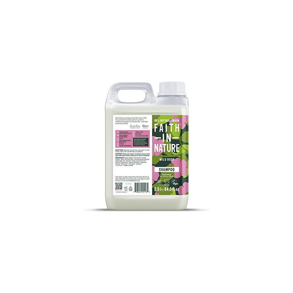 Faith In Nature Shampoo-Wild Rose 2.5L