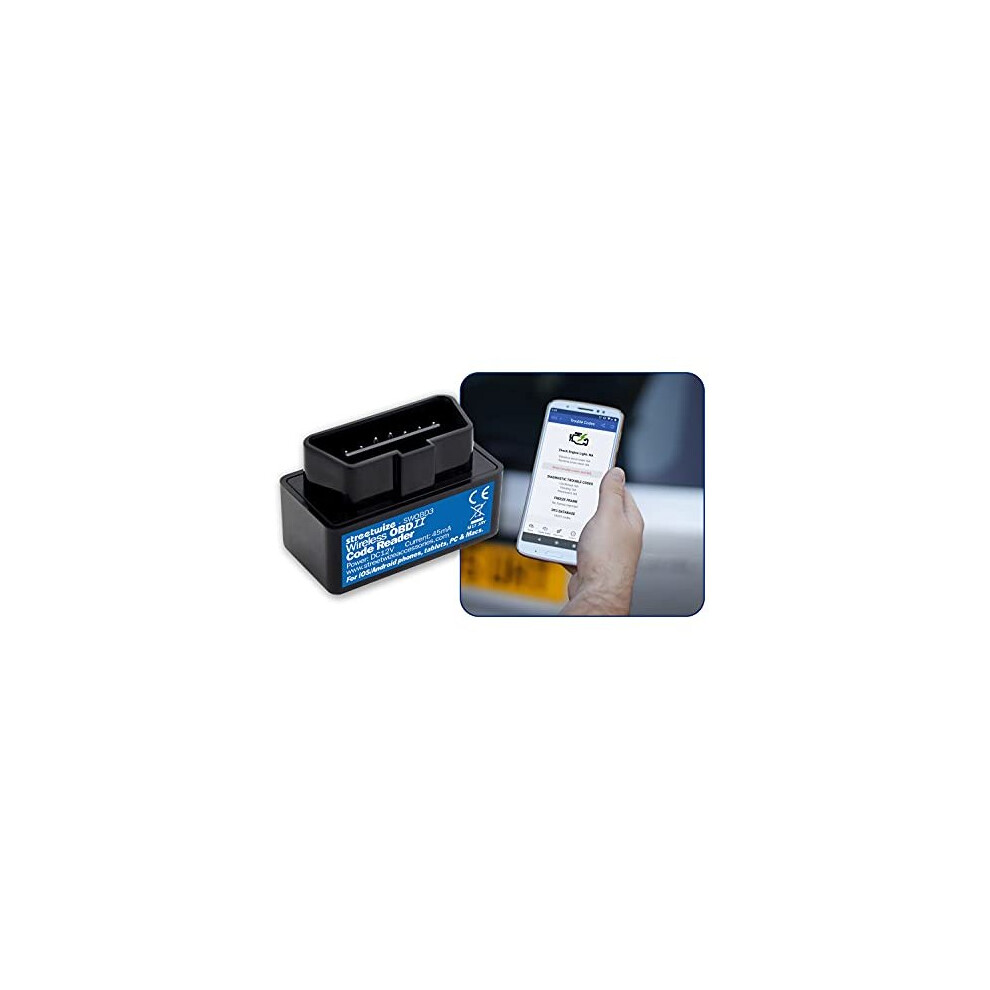 Streetwize Wireless Wifi Obdii Code Reader For Ios/Android Phones, Tablets, Pcs And Macs, Obd2 Reader (Swobd3) 5026637663390