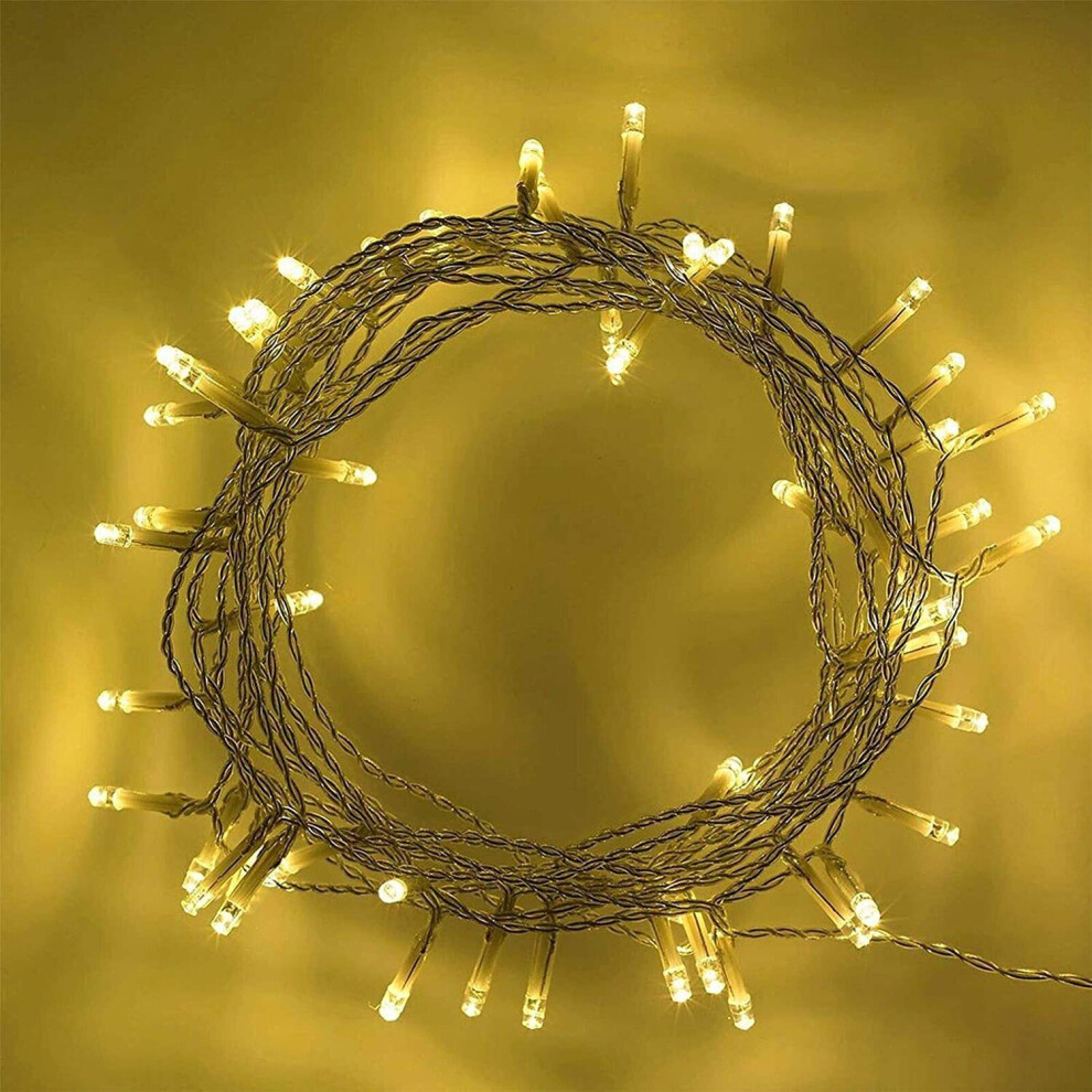 SHATCHI 40 LED Warm White Battery Operated Powered Fairy String Lights Christmas Tree Wedding Birthday Garden Party Window Decorations