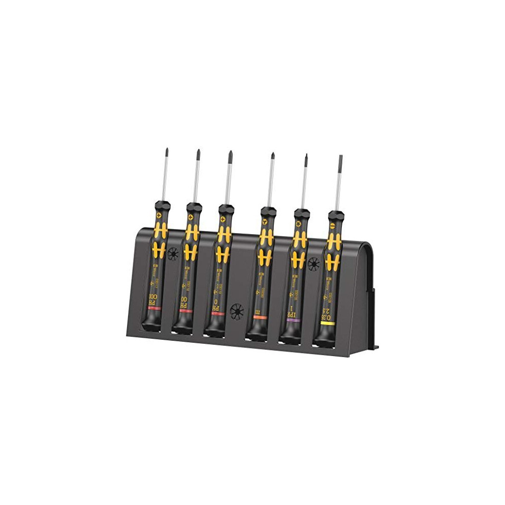 Wera 1550 PH Kraftform Micro ESD Screwdriver set for electronic components, PH/SL/M, 6PC, 05030180001