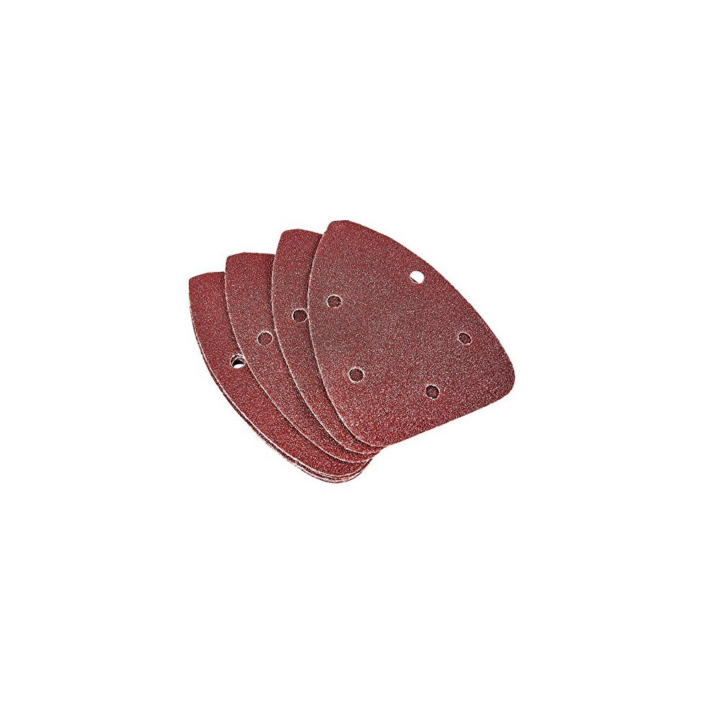 Amtech V4020 P60 Grit Hook And Loop Delta Sheets 10 Piece Set, 140Mm X 140Mm X 100Mm Triangle Sanding Paper, 240 V, Clear, 140 X 140 X 100Mm