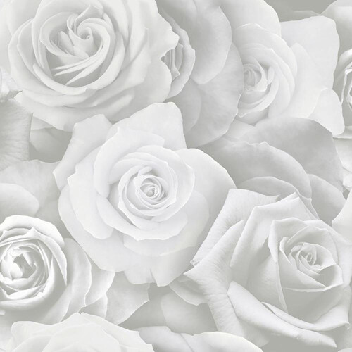 Arthouse Bloom Floral Grey Wallpaper Contemporary Modern White Flower — free download