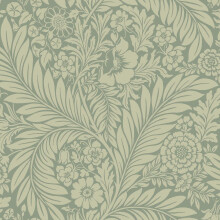 Belgravia Florence Light Green Floral Leaf Wallpaper Contemporary Flower