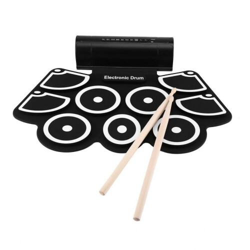 Digital Drum, Speaker 9 Pads Portable Electronic Drum Roll up Pad