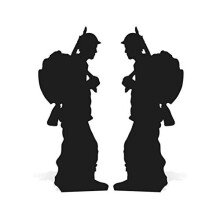 STAR CUTOUTS Solider Silhouette Double Pack, Cardboard, Black, 175 x 72 x 175 cm