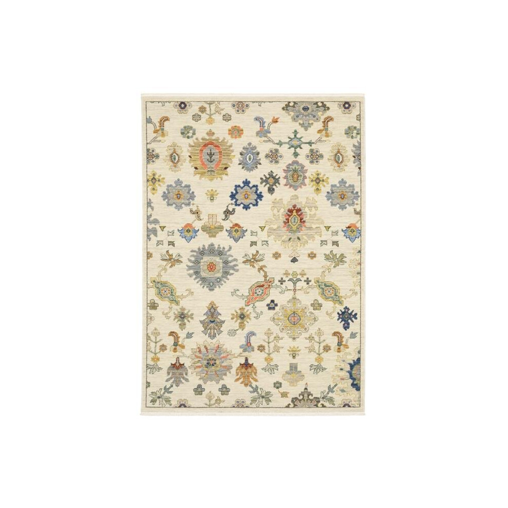 Oriental Weavers L5507W240340ST 7 ft. 10 in. x 10 ft. 10 in. Lucca 5507W Traditional Rug, Ivory