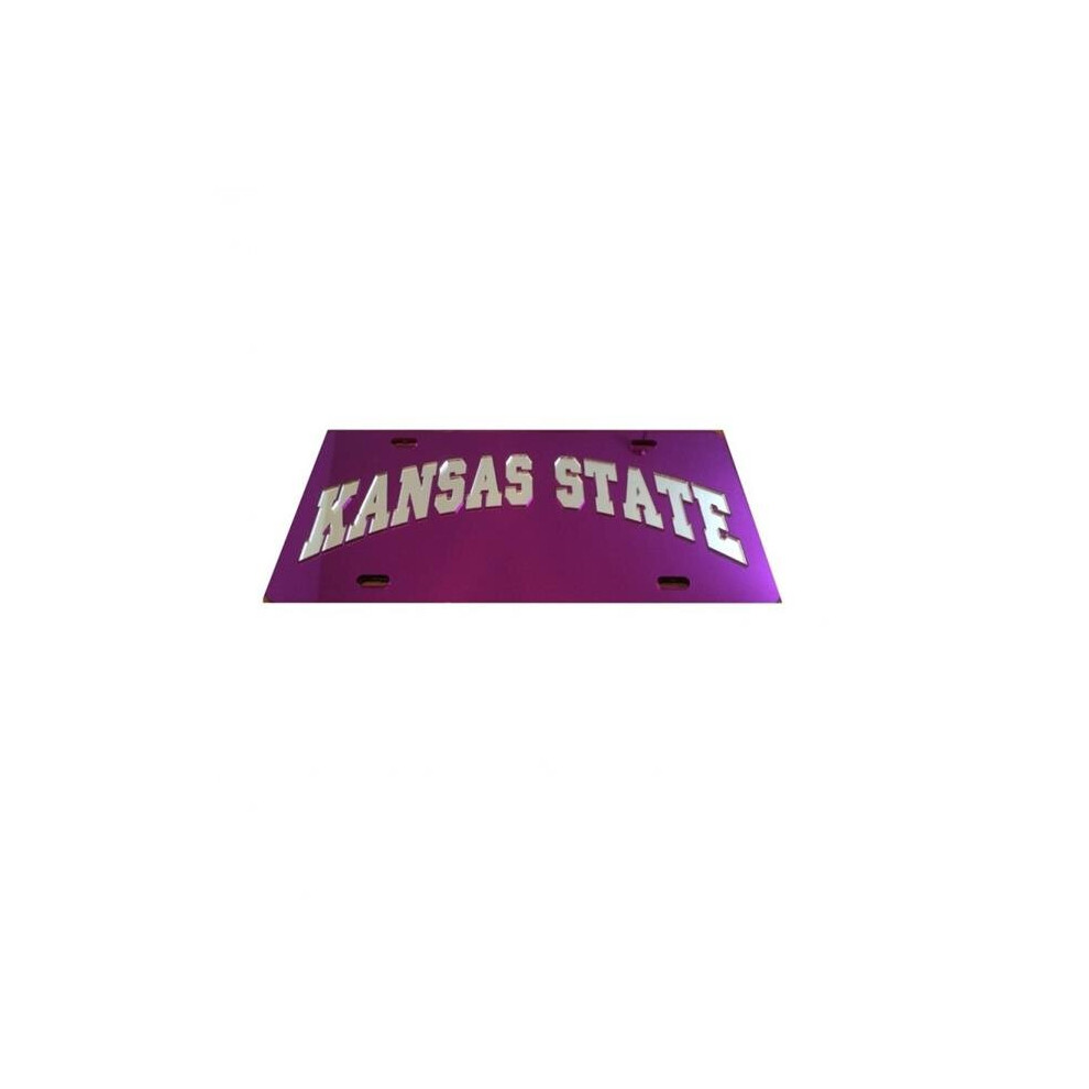212 Main Lm00008 Kansas State Wildcats Laser License Plate Purple 783935042139