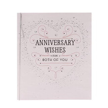 Anniversary Card - (Ukg100172) - Anniversary Wishes - from The Carlton Cards Range - Embellished and with A Silver Foiled Finish