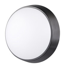 Luceco EBER10S40-01 Eco Round Bulkhead LED Lighting, Black and White Bezel, 21.5 cm, 10 Watts