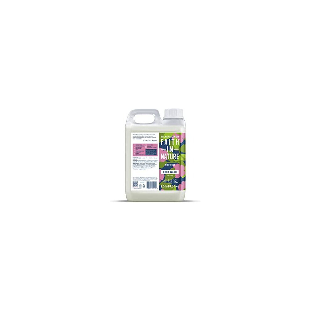 Faith In Nature Body Wash-Wild Rose 2.5L