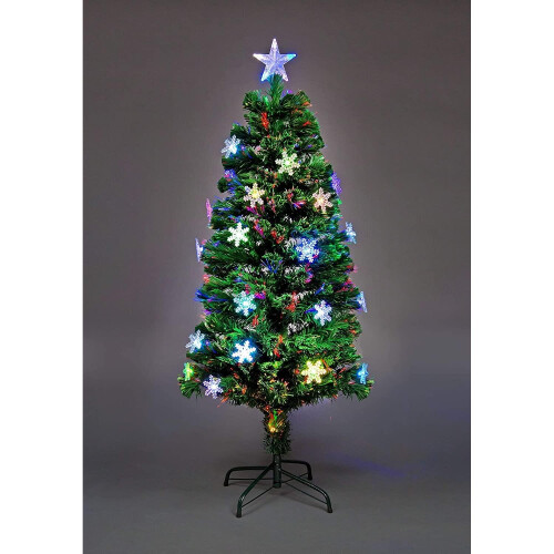 (2Ft) Snowflakes Fibre Optic Christmas Tree LED Pre-Lit 2