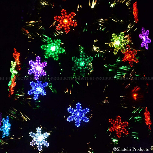 (4Ft) Snowflakes Fibre Optic Christmas Tree LED Pre-Lit 2