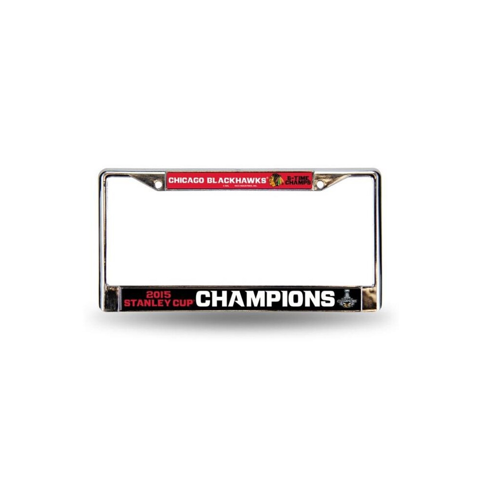 212 Main Fc77sc15 Chicago Blackhawks 2015 Champs Chrome License Plate Frame 094746887629