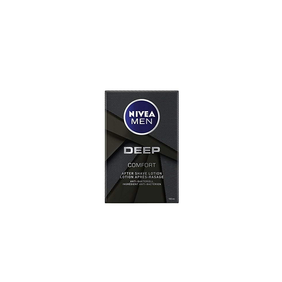 Nivea Men Deep Comfort, after Shave Lotion, anti Bacterial, 1er Pack, (1 x 100 Ml)