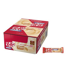 KITKAT Chunky White Chocolate Bar Pack of 24 – Crispy Wafer, Thick White Chocolate, Vegetarian & Responsibly Sourced Cocoa