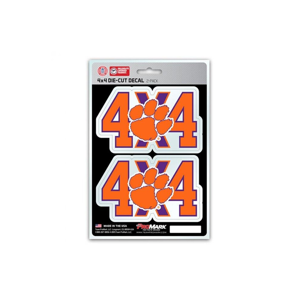 212 Main Dst4u014 5 X 8 In. Clemson Tigers 4X4 Decal Pack 681620064148