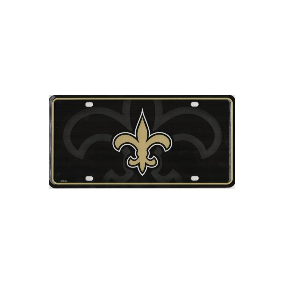 212 Main Mtg1303 6 X 12 In. New Orlean Saints Primary Logo Metal License Plate 767345350787