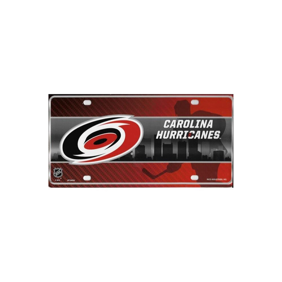 212 Main Mtg8003 6 X 12 In. Carolina Hurricanes Metal License Plate 767345534071