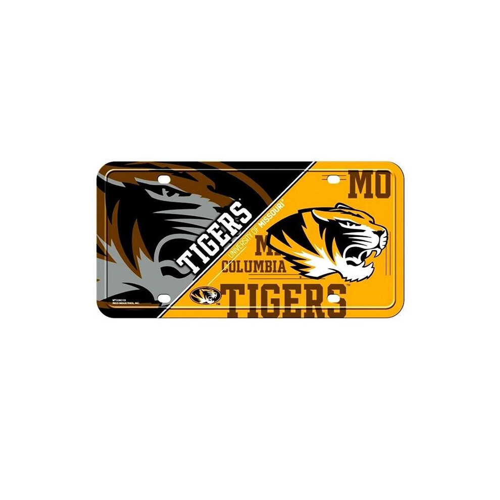 212 Main Mtg390104 6 X 12 In. Missouri Tigers Metal License Plate 767345530035